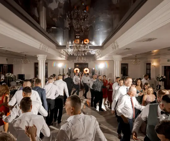 Grafika Goście na eleganckim przyjęciu w sali Dolce Vita
